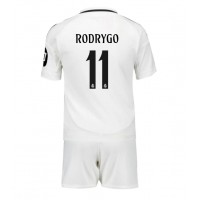 Camisa de time de futebol Real Madrid Rodrygo Goes #11 Replicas 1º Equipamento Infantil 2024-25 Manga Curta (+ Calças curtas)